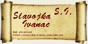 Slavojka Ivanac vizit kartica
